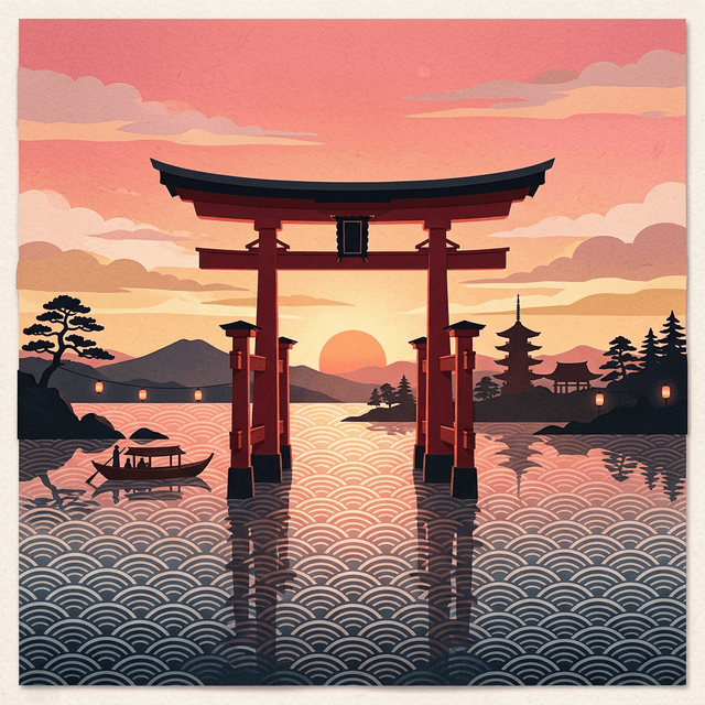 Torii Gate at sunset